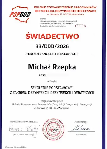 Świadectwo nr 1